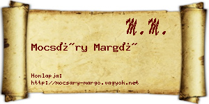 Mocsáry Margó névjegykártya